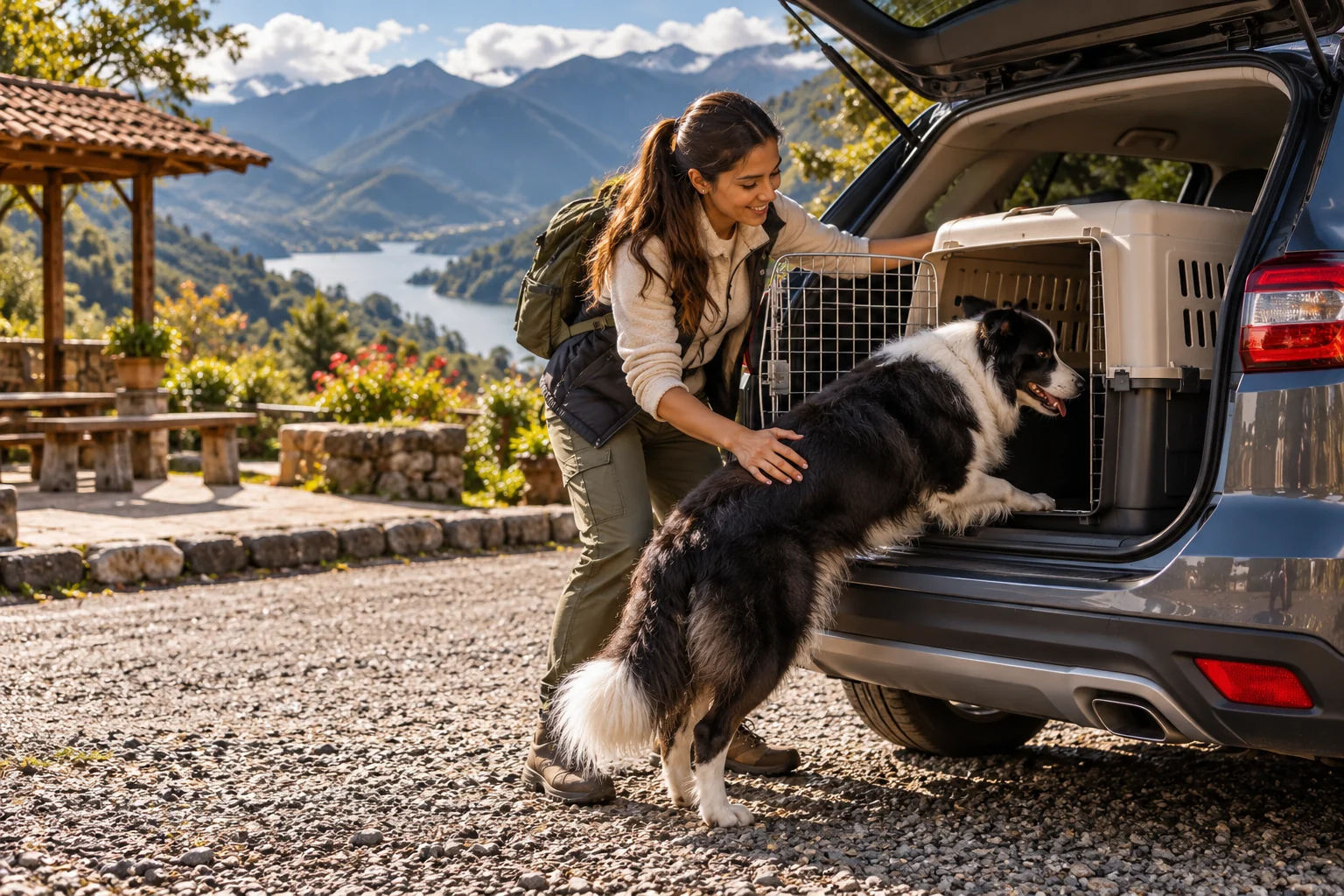 Ilustración: Viajar con un Border Collie en Colombia: prepara cada etapa
