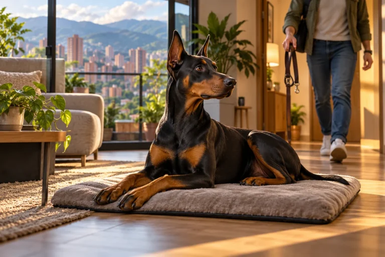 Ilustración: Doberman en apartamento: 7 preguntas antes de decidir