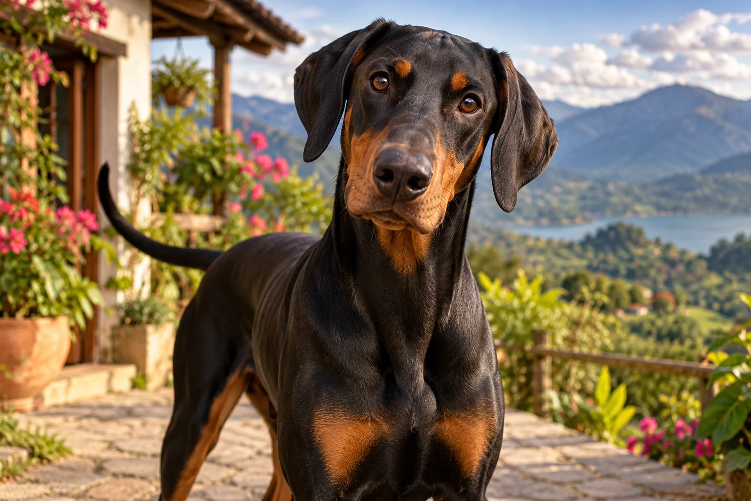 Ilustración: Doberman con orejas naturales: así es su aspecto real