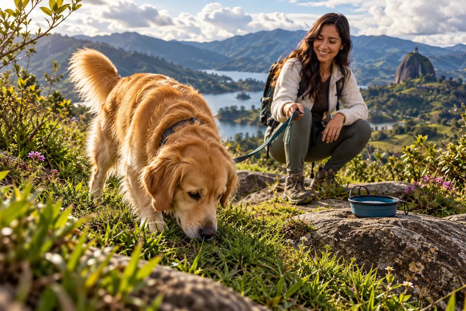 Ilustración: Ejercicio del Golden Retriever: paseos, juegos y descanso