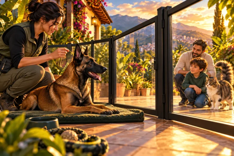 Ilustración editorial de Malinois con niños y otras mascotas: lo que debes preparar antes de llevarlo a casa
